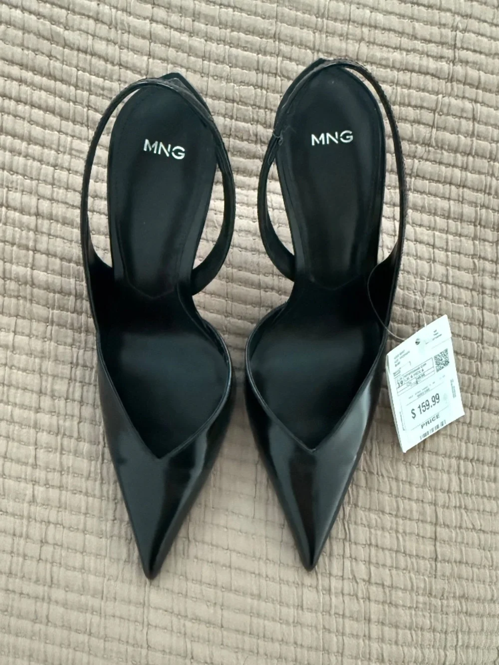 NWT - Black Mango Sling Backs